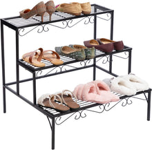 Load image into Gallery viewer, Stylish 3 Tier Plant Stand with Rust-Resistant Finish - Perfect for Home Decor