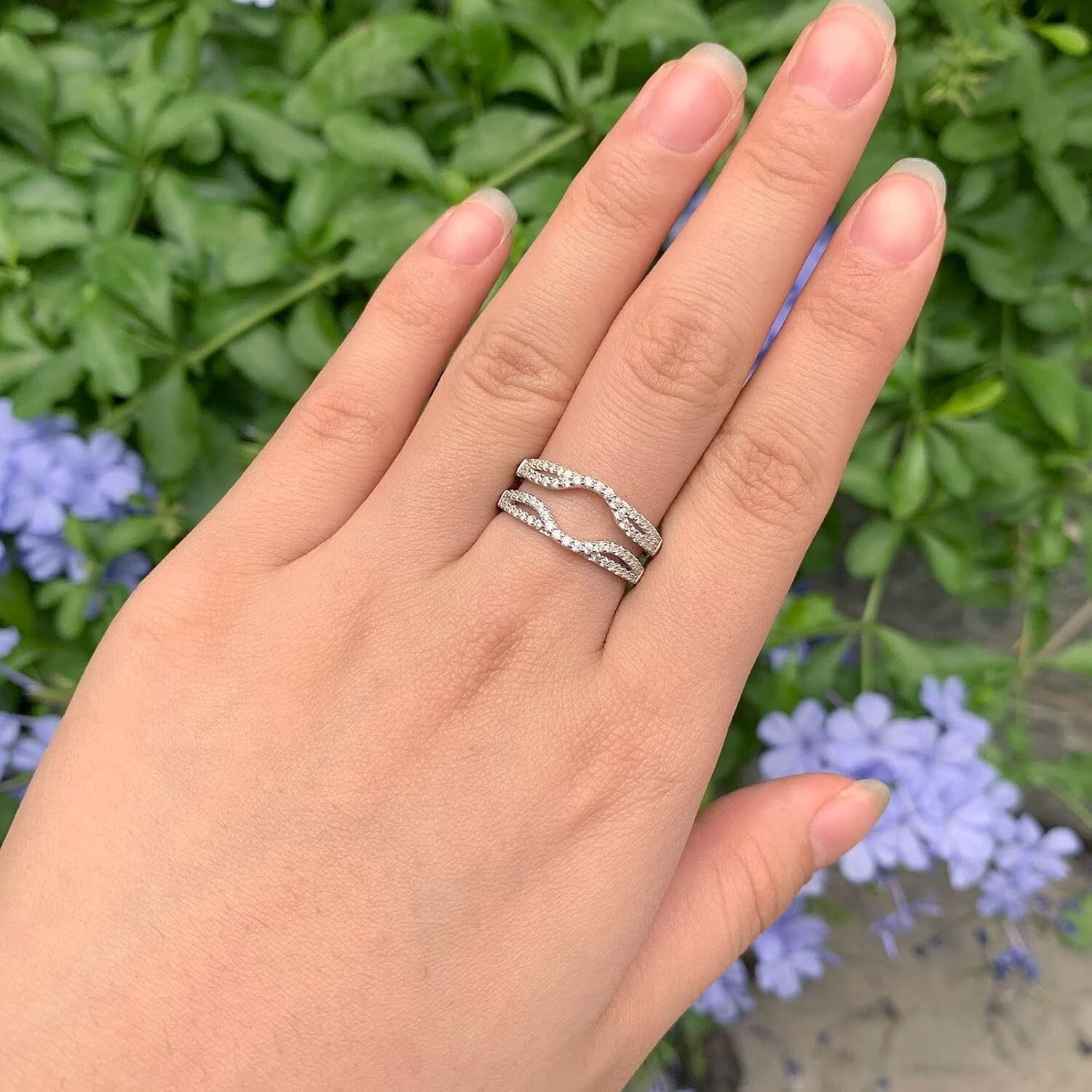 Elegant Sterling Silver Ring Enhancer with AAAAA CZ - Perfect for Any Occasion