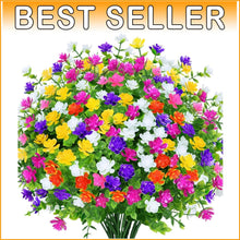 Load image into Gallery viewer, Vibrant 24 Bundles of Lifelike Boxwood Faux Flowers for Indoor &amp; Outdoor Decor