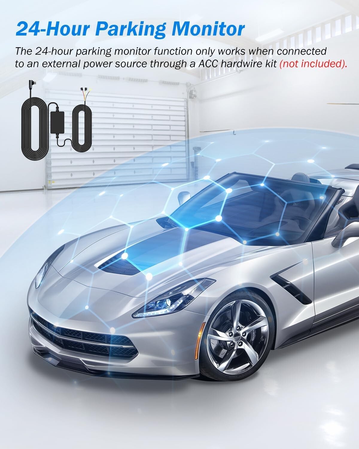 Advanced 2.5K Triple Car Dash Cam with IR Night Vision & 24Hr Parking Guard