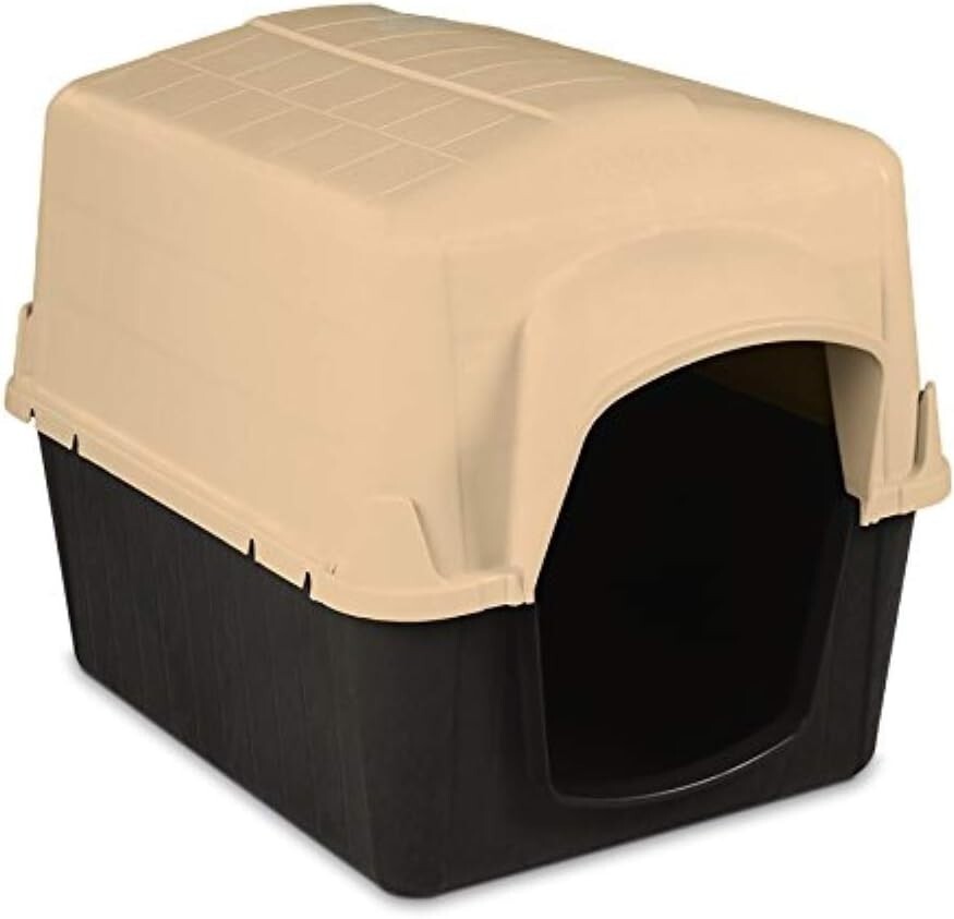 Weather-Resistant Aspen Pet Outdoor Dog House for Medium Breeds (25-50 lbs)