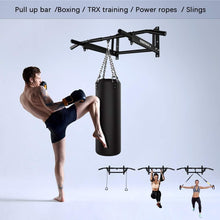 Load image into Gallery viewer, Multi-Grip Wall Mounted Pull Up Bar - Perfect for Indoor and Outdoor Workouts