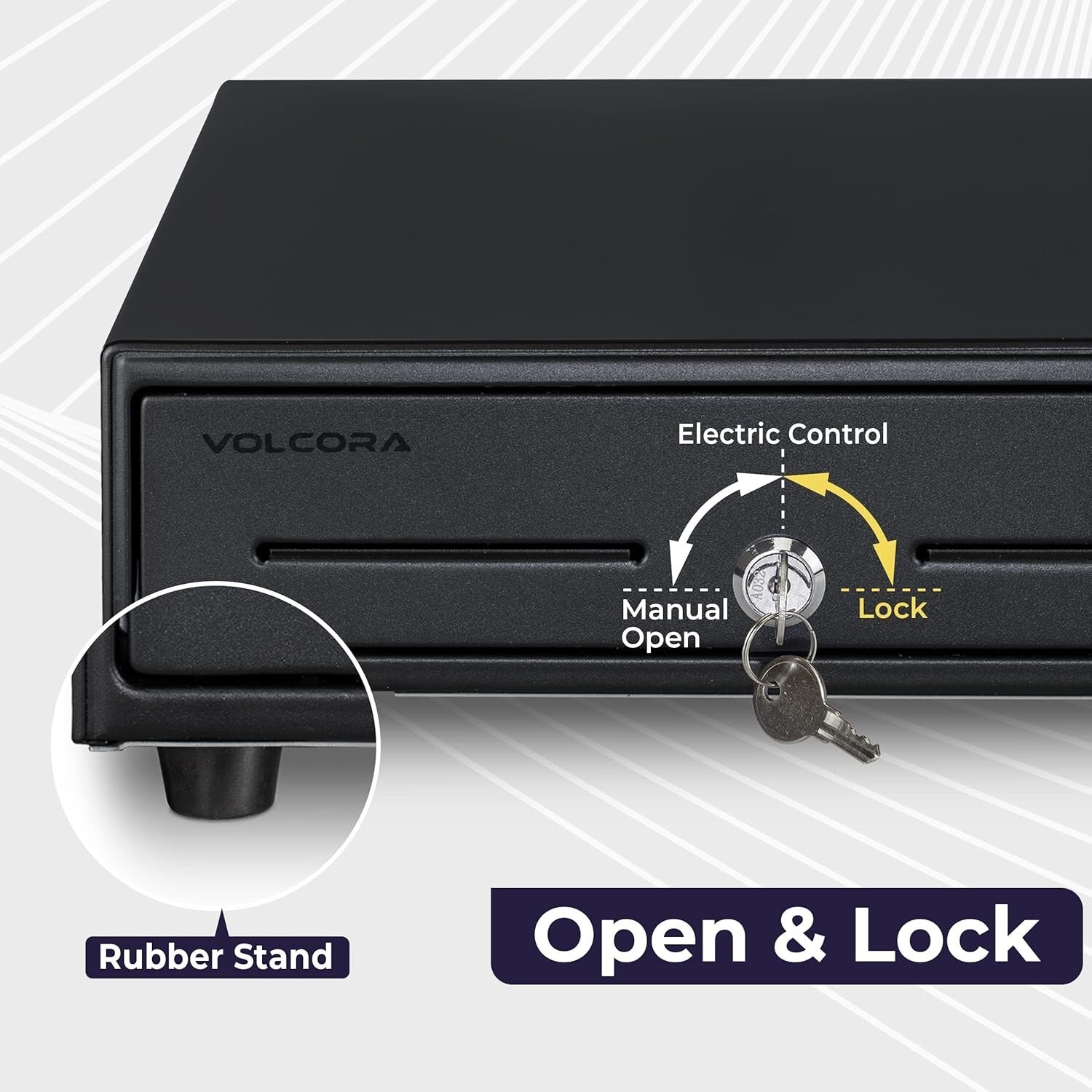 Versatile 13" POS Cash Drawer - 24V, Key-Lock, Ideal for Small Businesses