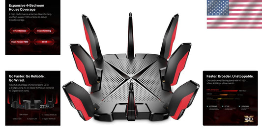 High-Speed Gigabit AX6600 Router with HomeShield Security for Large Homes