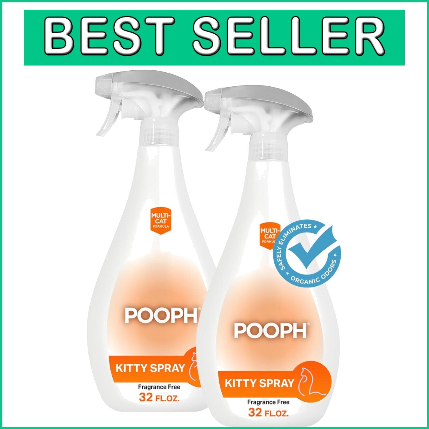 Effective 32oz Kitty Spray - Instant Odor Dismantling for Fresh Home Comfort