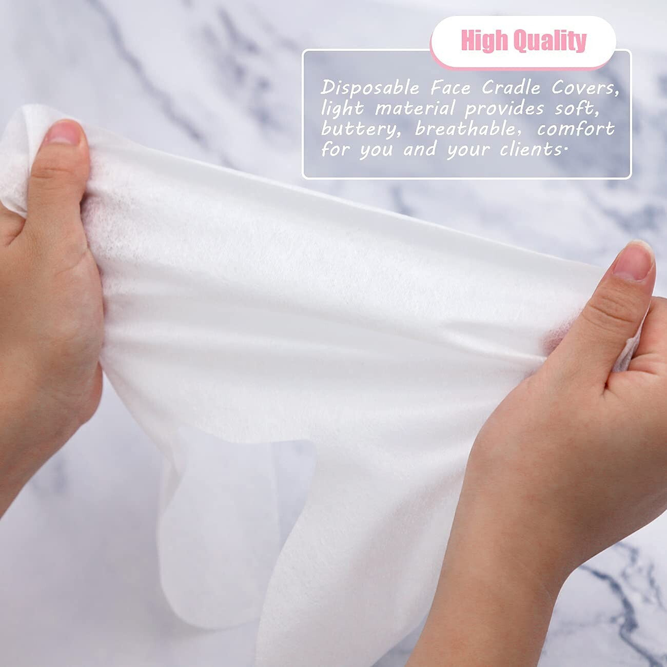 500 Count Premium Disposable Face Cradle Covers - Medical-Grade Cotton for Spa