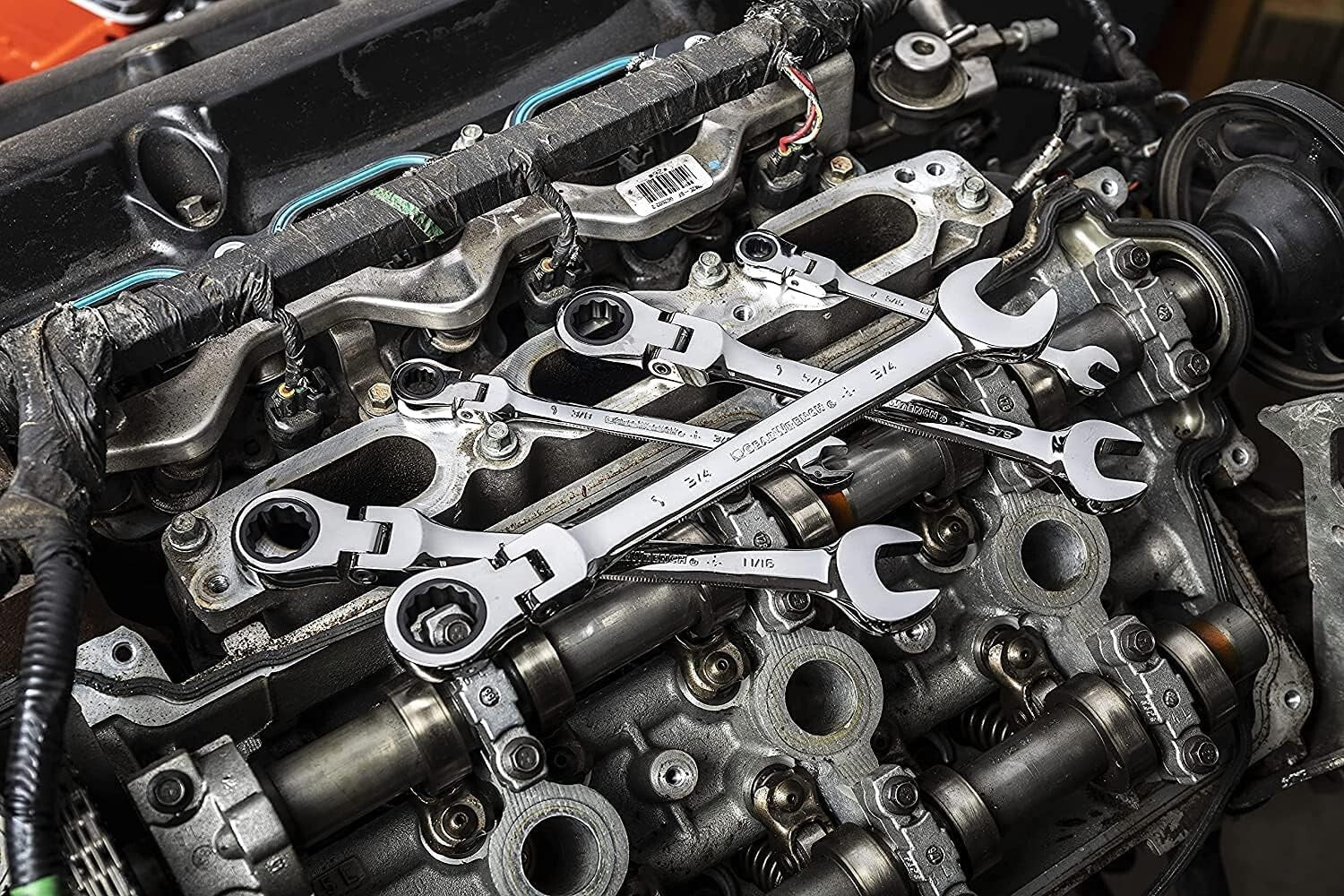 Professional 12-Piece Ratcheting Wrench Set - Flex Head and SurfaceDrive Tech