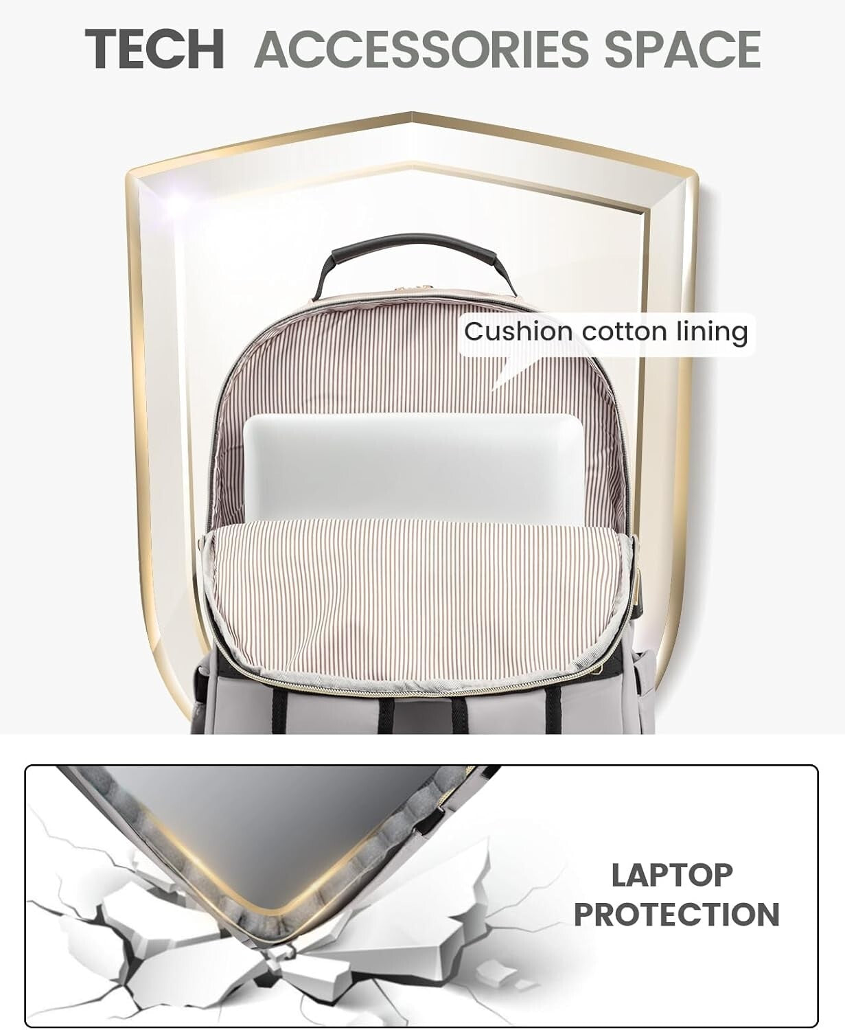 Durable Travel Backpack for Women - 17-Inch Laptop Compartment & Comfy Straps