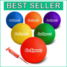 Load image into Gallery viewer, Kids 10'' Classic Playground Ball Set - 6 Colorful Balls with Pump &amp; Bag
