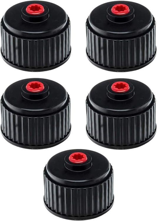 Durable Black Replacement Caps for Fuel Jugs – 5-Pack Twist-On Design