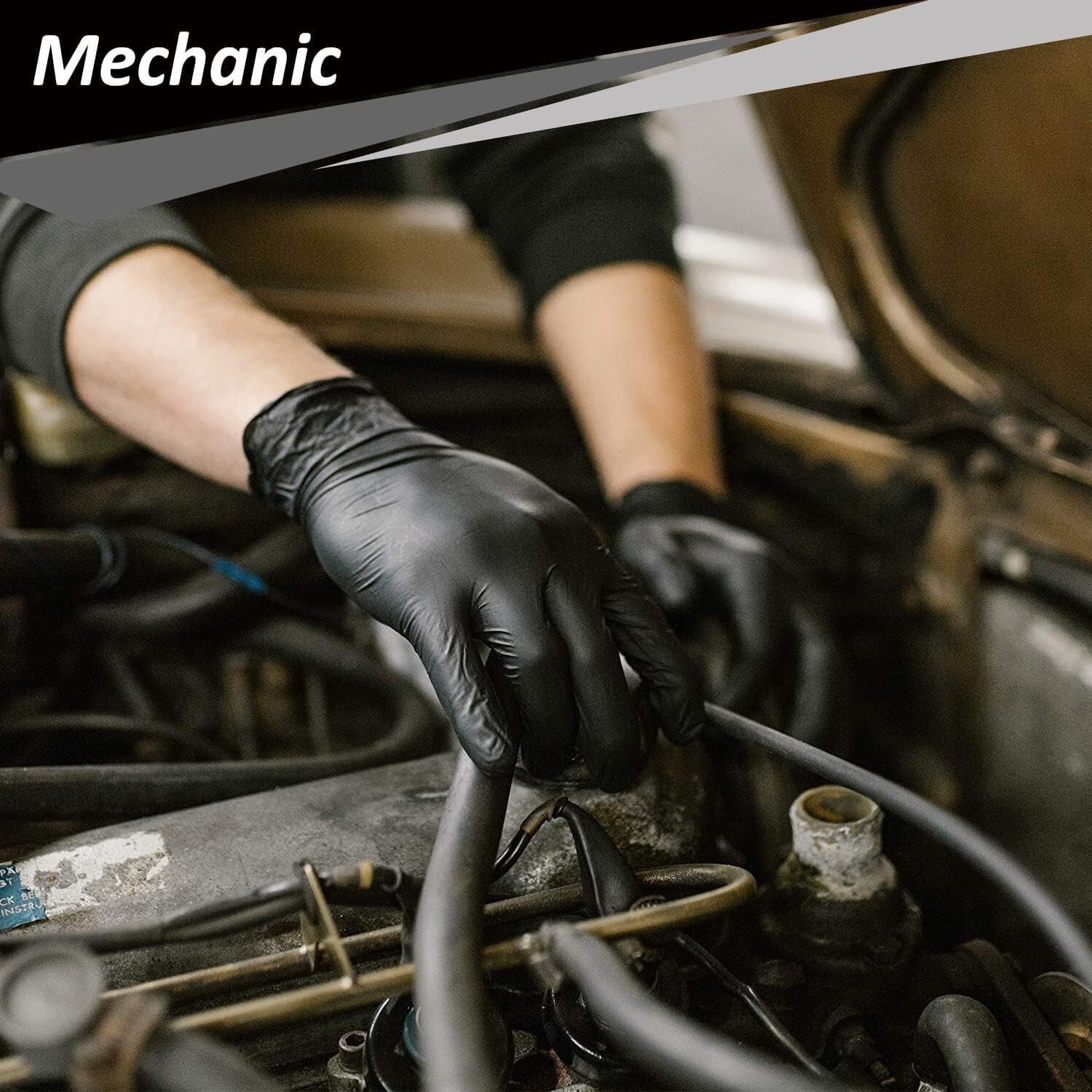 Eco-Friendly Nitrile Disposable Gloves 100ct - Powder-Free for Sensitive Hands