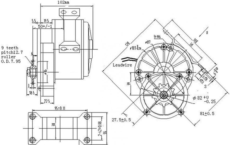 Complete 250W DC Motor Kit for 24V/36V E-Bike Conversion - Performance Upgraded