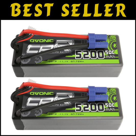Fast-Charging 3S 5200mAh Lipo Battery with EC5, Ideal for 1/8 Scale RC Trucks