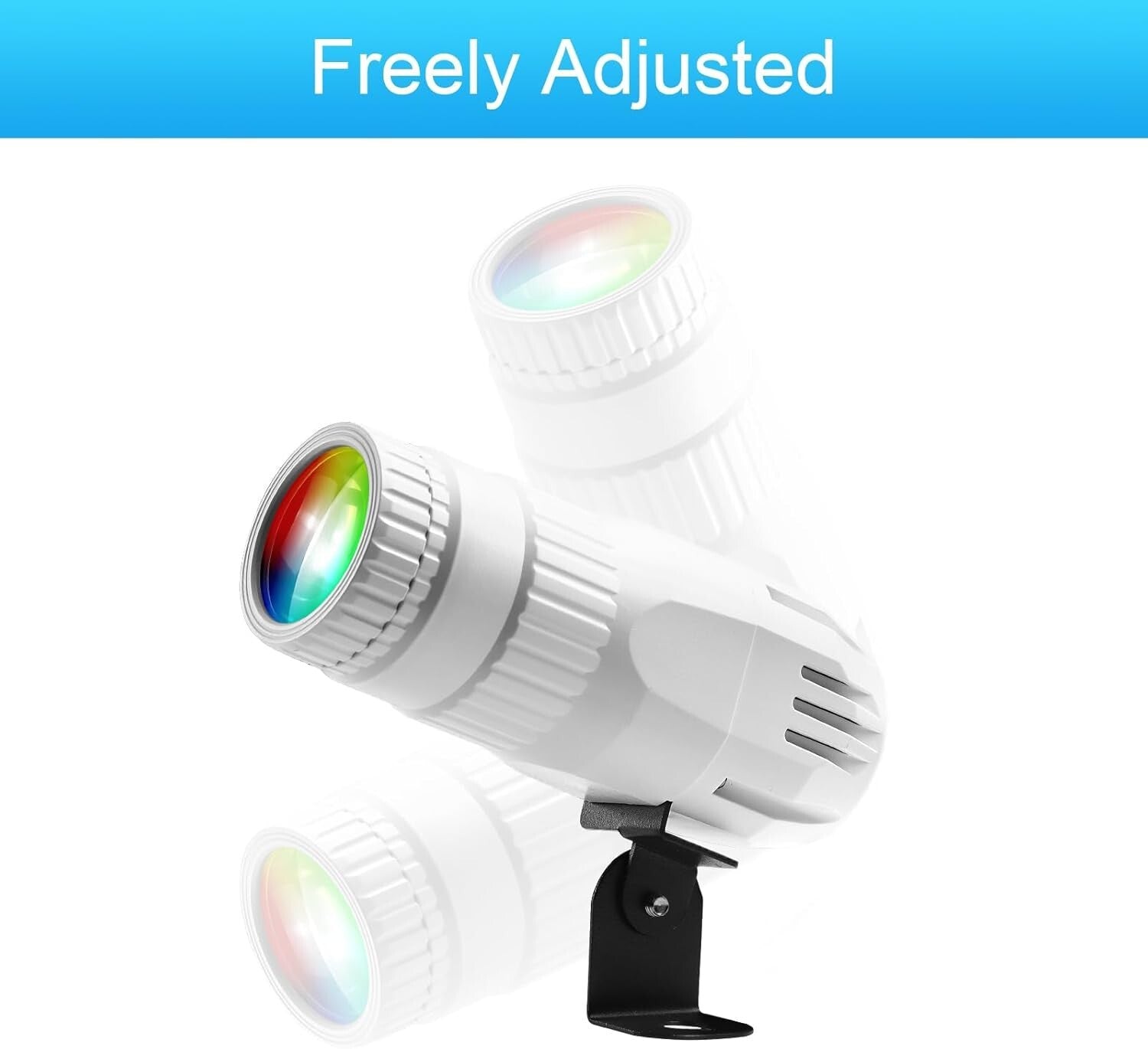 Dynamic 2-Pack 15W LED Pin Spotlights with Remote for Club & Wedding Lighting