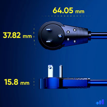 Load image into Gallery viewer, 5 Pack 360° Rotating Flat Plug Extension Cord - Space-Saving Power Solution