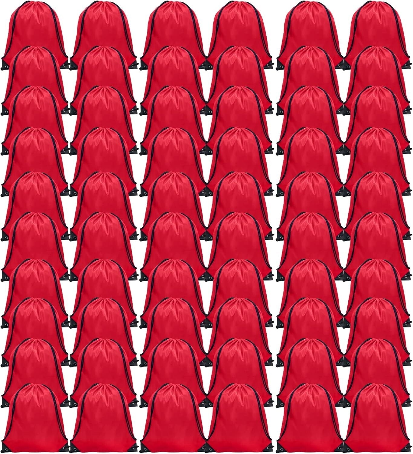 Durable Red Drawstring Backpacks: 60 Lightweight Cinch Bags for Travel & Gym