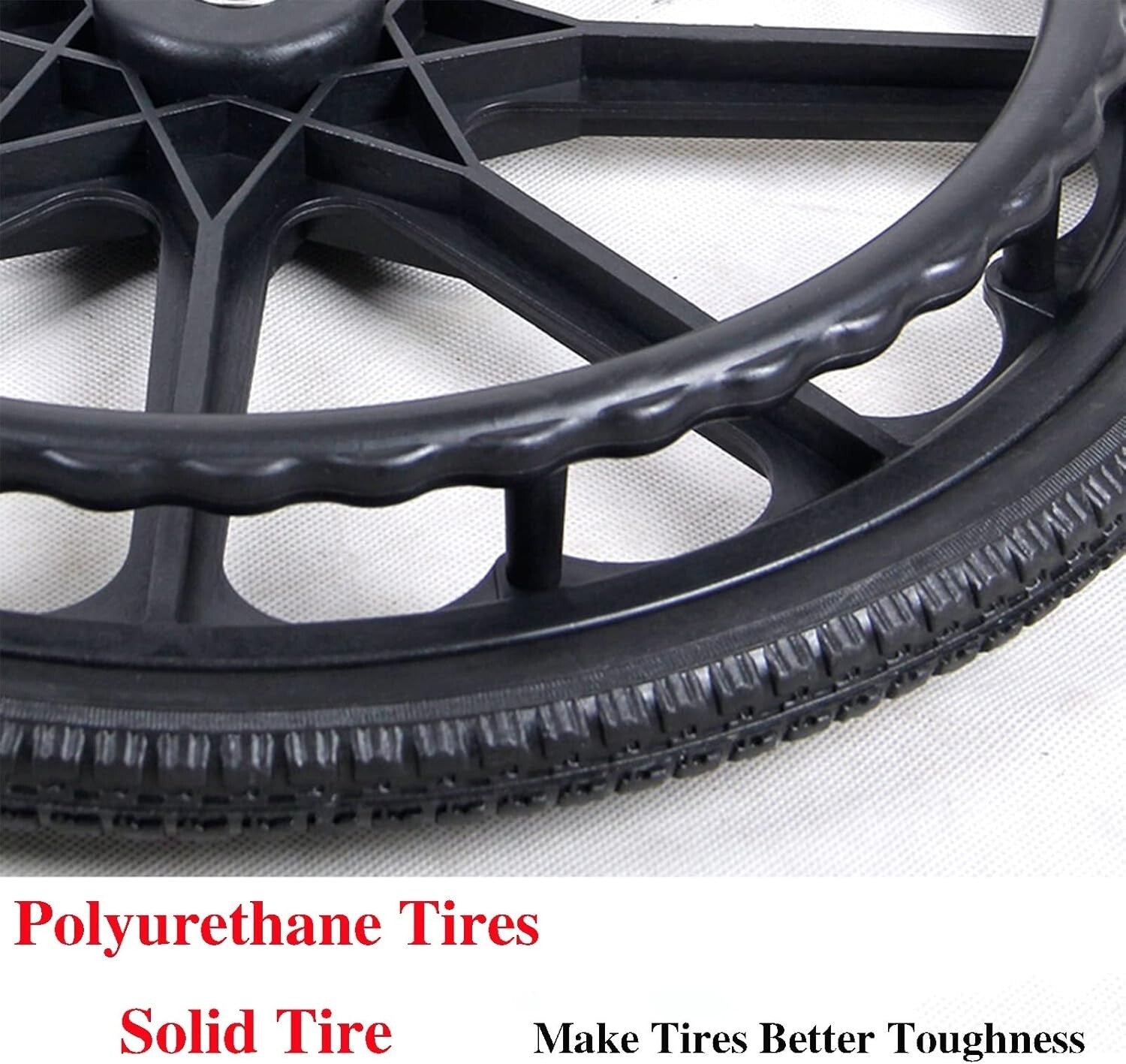 Puncture-Proof 24x1" Wheelchair Rear Wheel Assembly for Self-Propelled Models