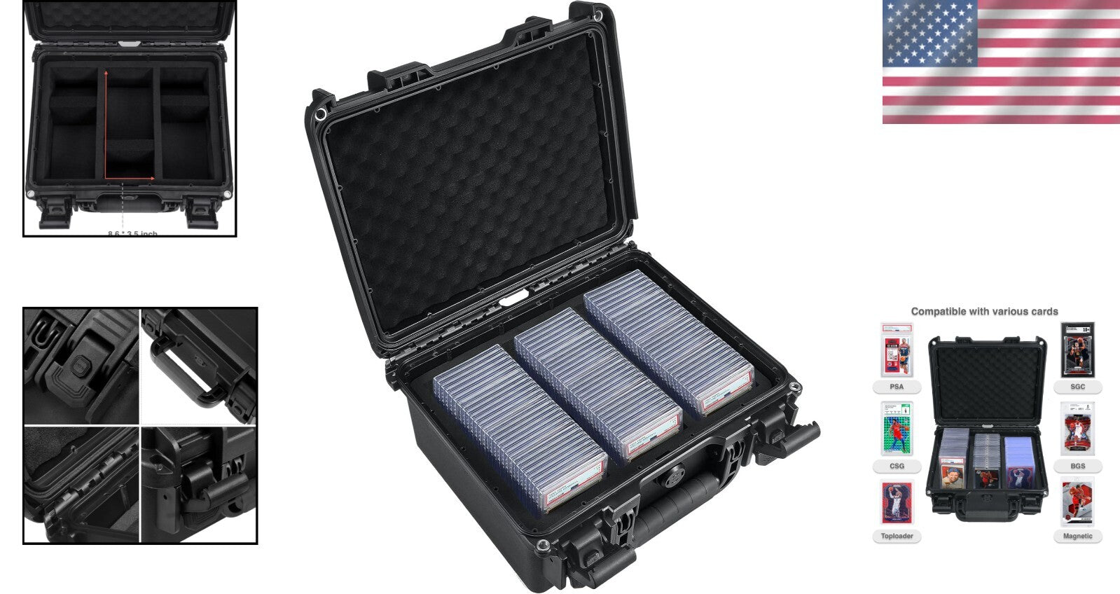 Durable Lightweight Card Holder with Dividers – Perfect for Sports Cards