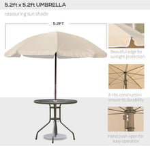 Load image into Gallery viewer, Stylish Outdoor Dining Set for 4 - 6 Pieces with Umbrella &amp; Tempered Glass Table