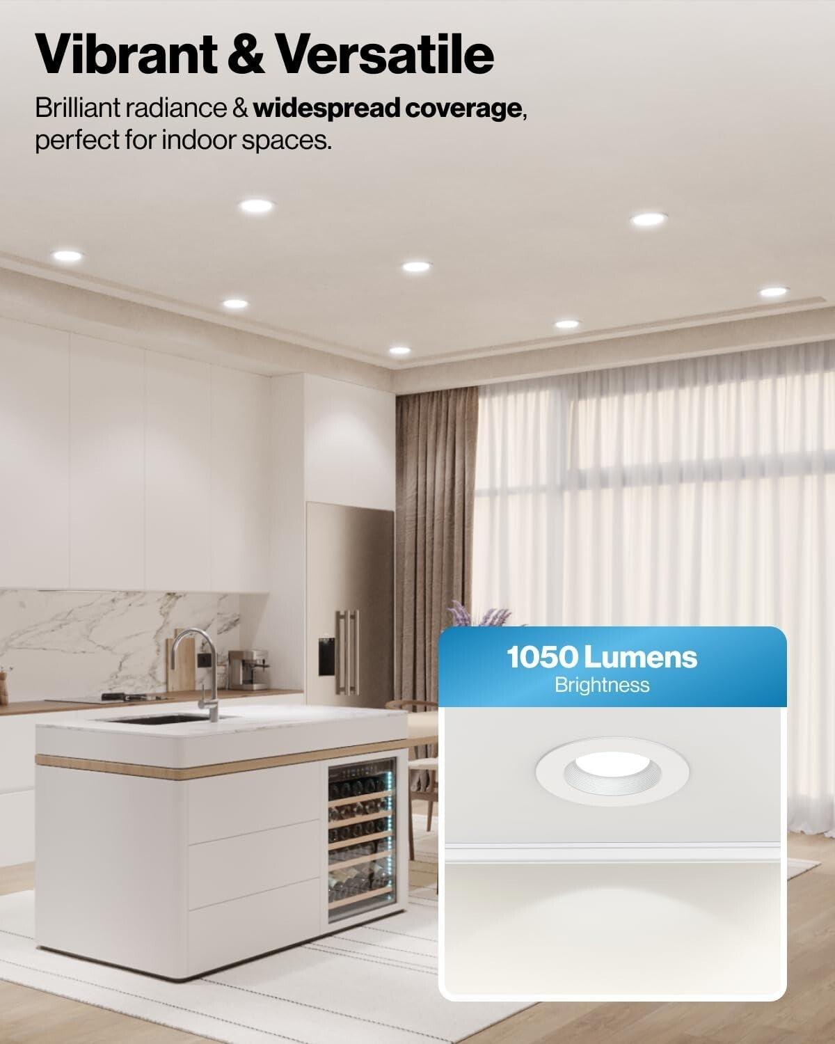 12-Pack Waterproof 6-Inch Dimmable LED Downlights - UL Certified, Classic Look