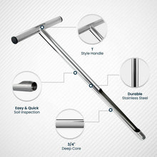 Load image into Gallery viewer, 21-Inch Stainless Steel Soil Sampler Probe with T-Style Handle for Gardeners