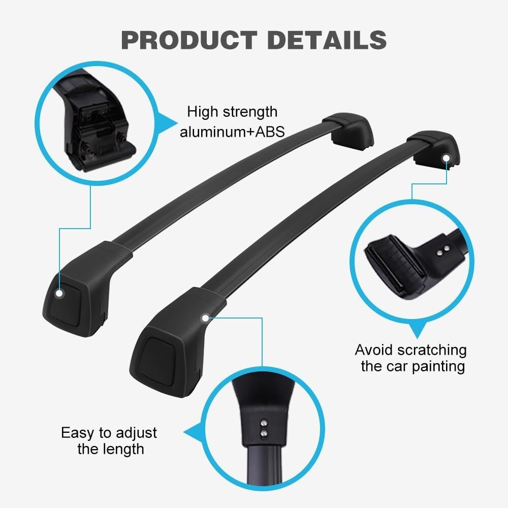 Durable Aerodynamic Roof Cross Bars for Hyundai Tucson 2022-2025 Models