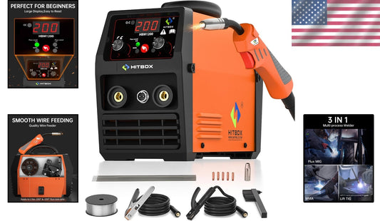 Dual Voltage 145A MIG Welder with TIG and Stick Capabilities for Professionals