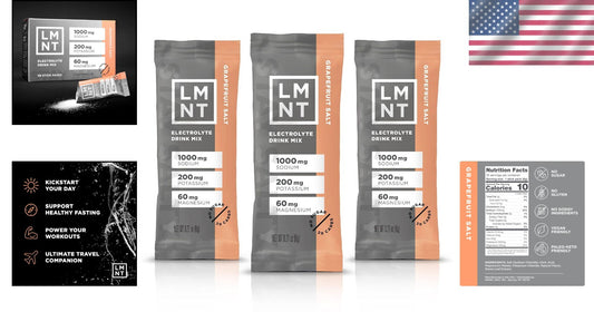 Boost Hydration with LMNT Zero Sugar Electrolyte Drink Mix - Grapefruit 30 Pack