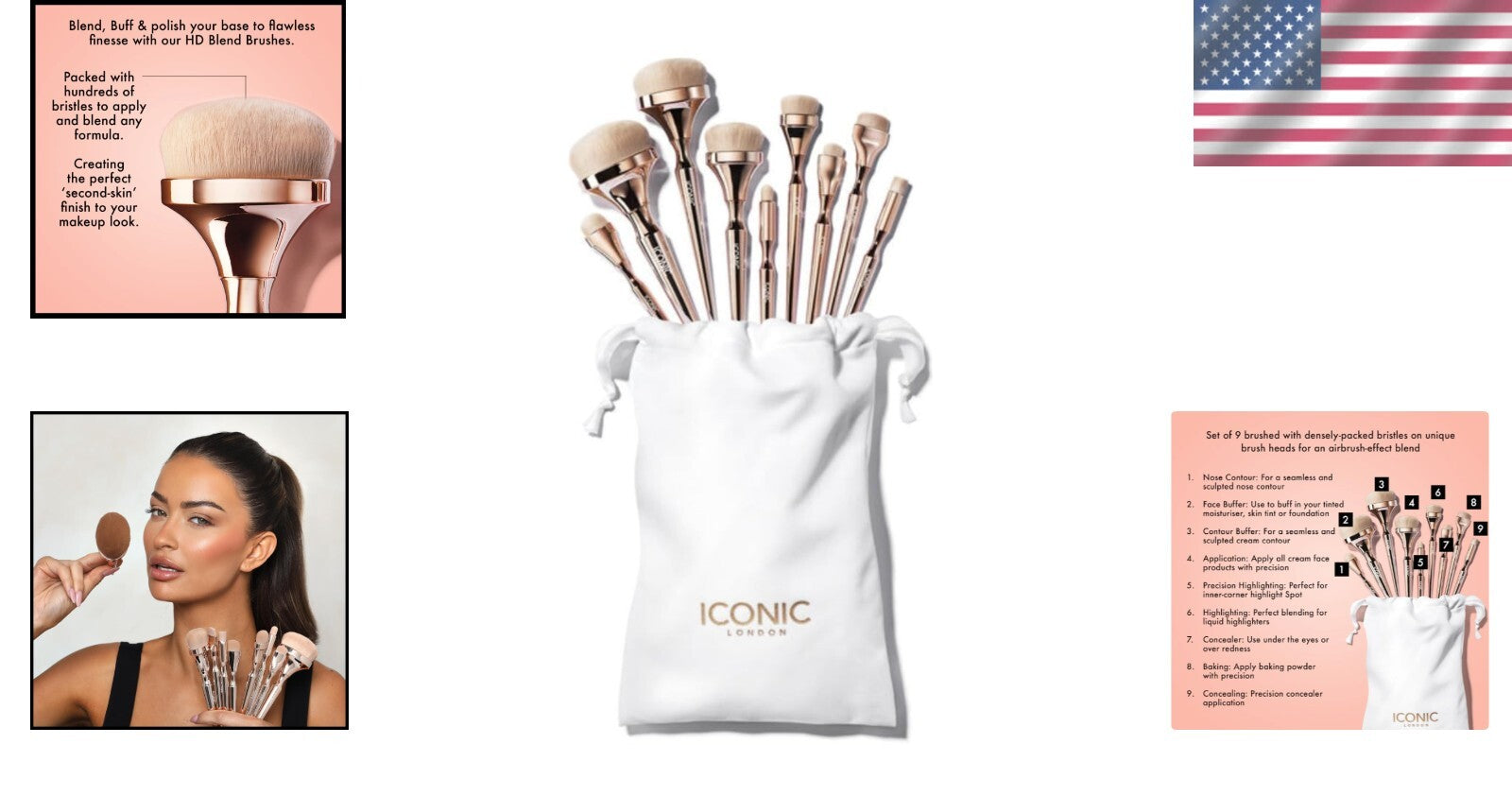 Stylish Luxury Makeup Brush Designed for Effortless Application - Gold Finish