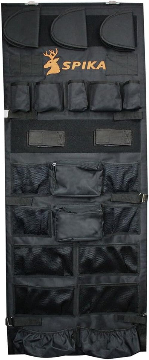 Elegant Gun Safe Door Organizer with 15 Pockets, Easy Installation, Black Finish