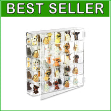 Load image into Gallery viewer, 25 Compartment Acrylic Display Shelf with Mirrored Back for Collectibles - 10.7"