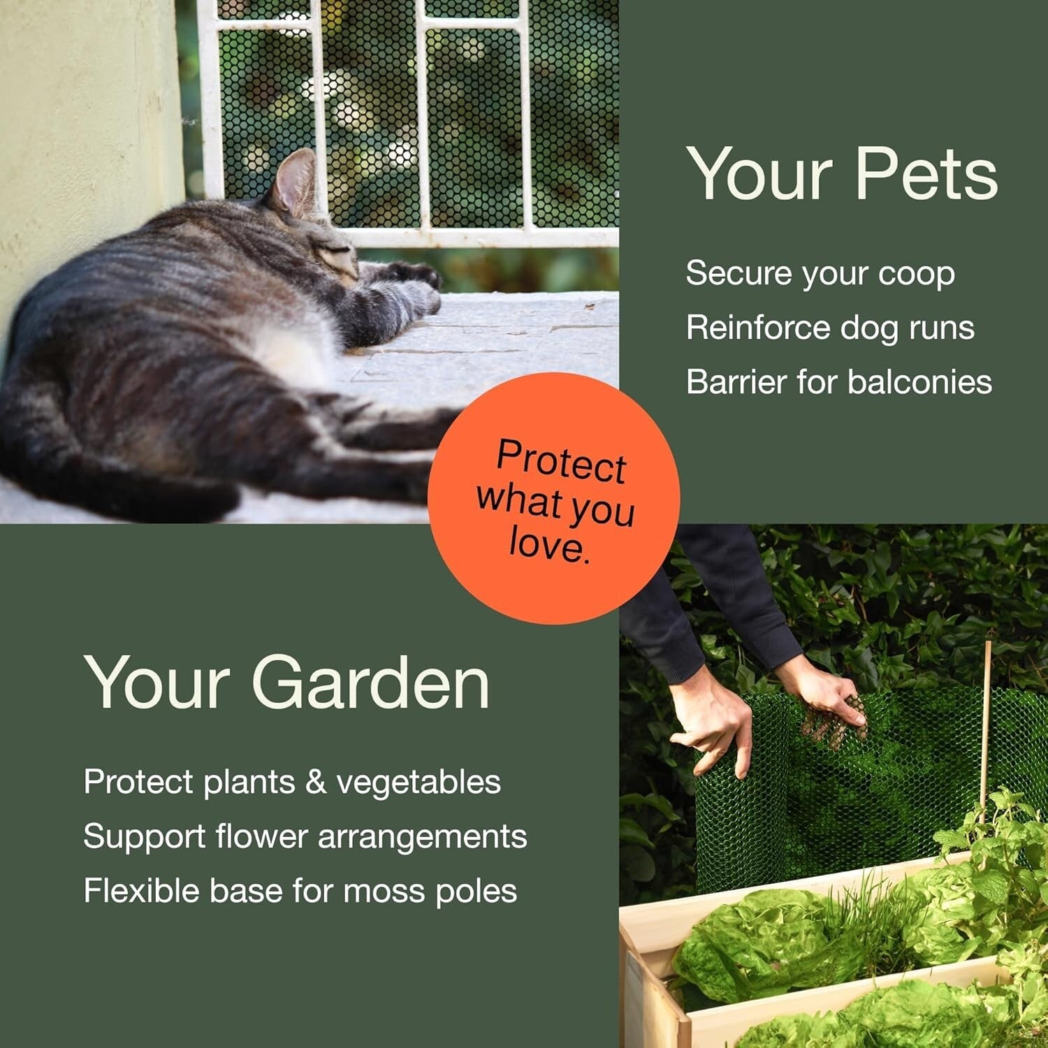 Weatherproof Chicken Wire Fencing - 2 Pack, 15.71" x 10ft for Pets & Gardens