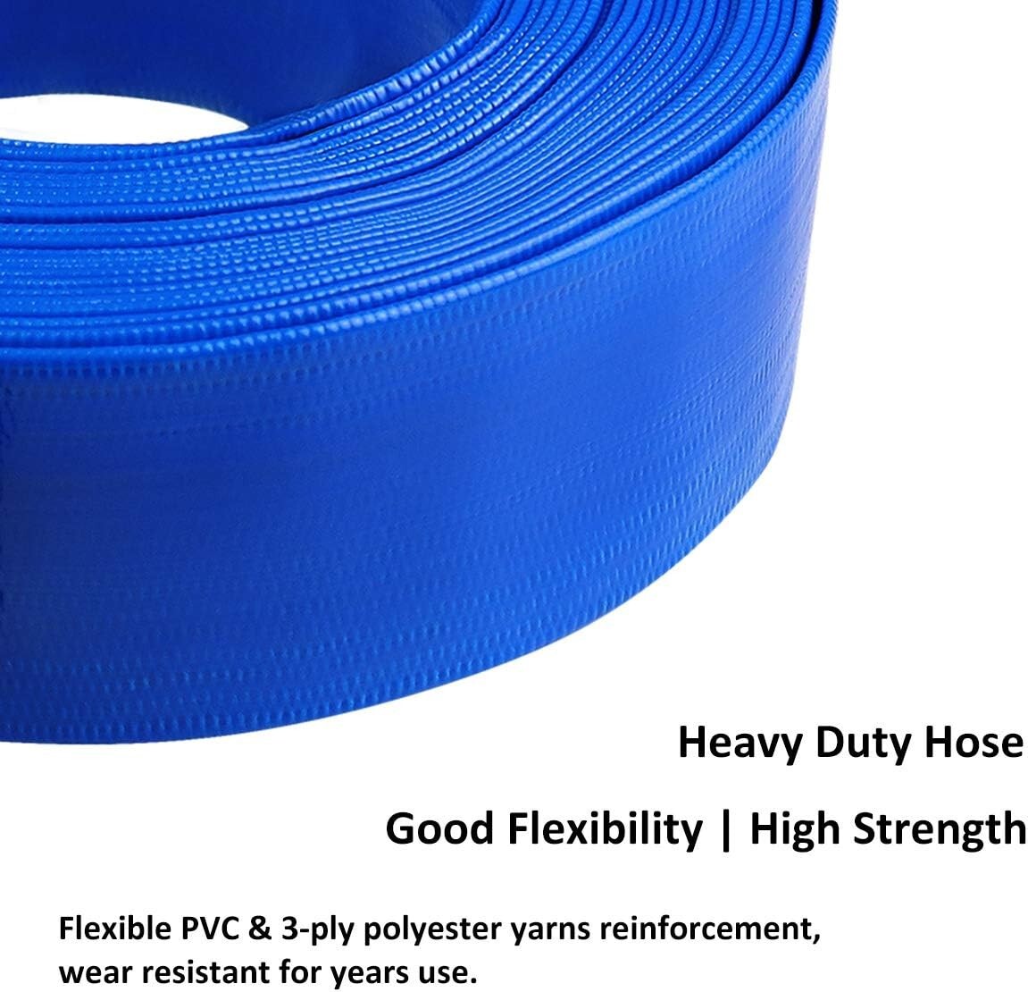 Essential 2" x 100' PVC Swimming Pool Drain Hose with Easy Storage Features