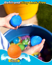 Load image into Gallery viewer, 18-Pack Reusable Water Balloons with Easy Fill Technology - Summer Fun for Kids