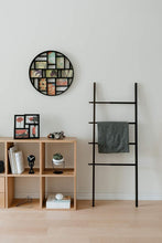 Load image into Gallery viewer, Gallery-Style Black Collage Frame Holds 9 Photos, 22-Inch Round Decor