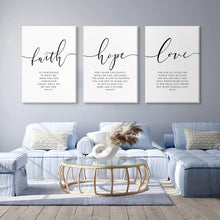 Load image into Gallery viewer, Elegant 3-Piece Bible Verse Wall Art - 16x24 Framed Canvas Prints for Any Room