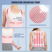 Load image into Gallery viewer, Lightweight Adjustable Upper and Lower Back Support Posture Corrector for Women