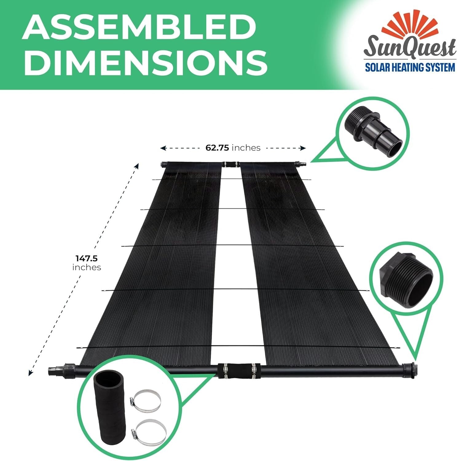 Durable Roof-Mounted Solar Heater Panels - Max-Flow Design for Efficient Heating