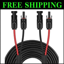 Load image into Gallery viewer, Versatile 10AWG Solar Extension Cable - 50FT with Male and Female Connectors