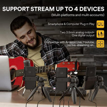 Load image into Gallery viewer, Versatile Audio Mixer with Voice Effects &amp; 3.5mm Microphone for Live Streaming
