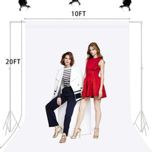 Load image into Gallery viewer, Versatile 10x20ft White Polyester Photography Backdrop - Party &amp; Studio Use