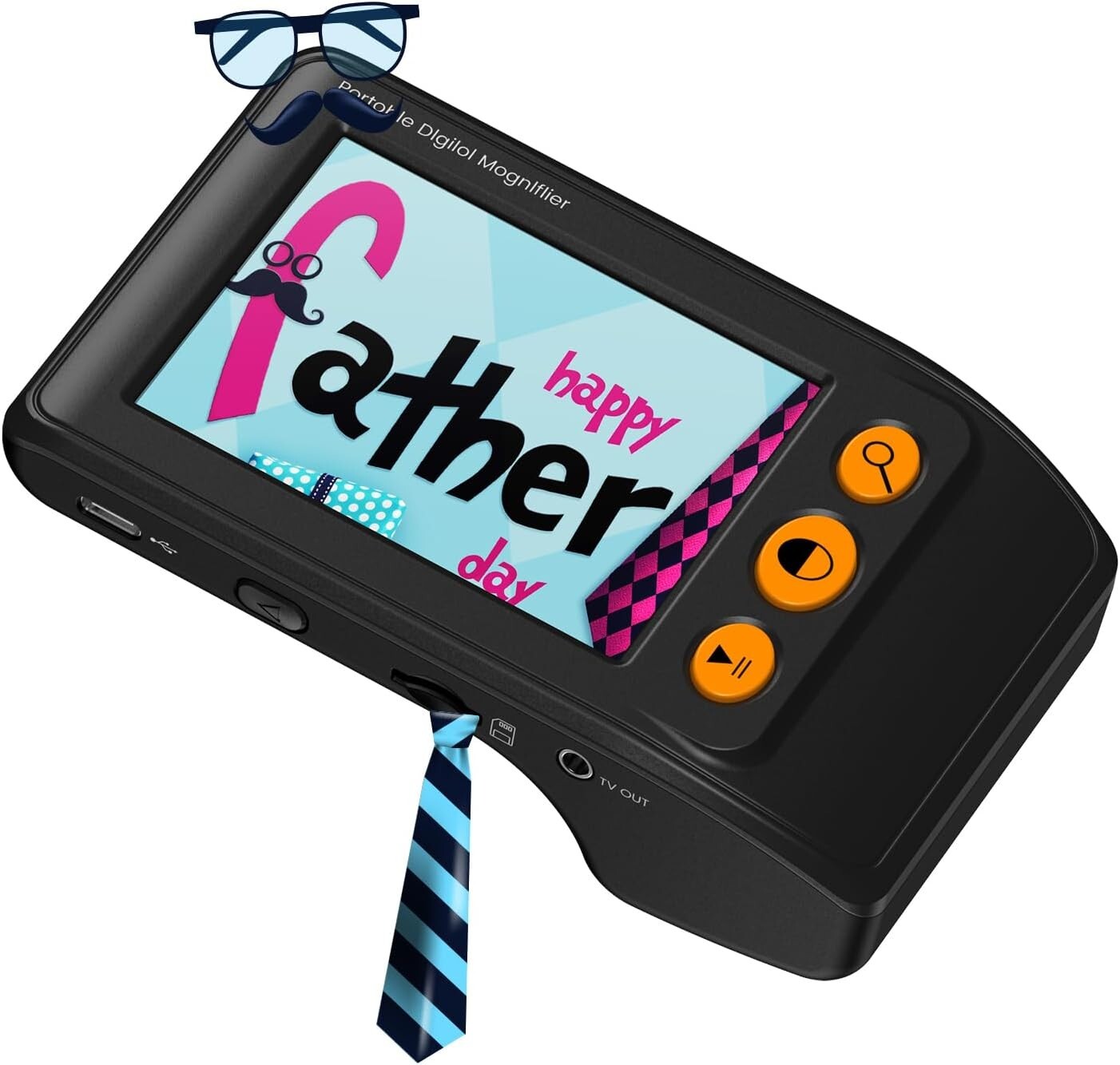 Ergonomic Handheld Digital Magnifier with Foldable Handle & Snapshot Function