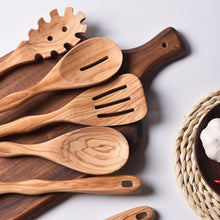Load image into Gallery viewer, Unique Olive Wood 6pcs Cooking Utensil Set - 12-Inch, Chemical-Free Luxury