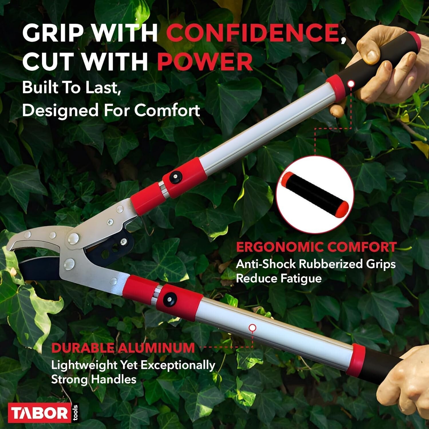 Extendable 27-40 Inch GG22A Anvil Lopper - Sharp Carbon Steel for Thick Branches