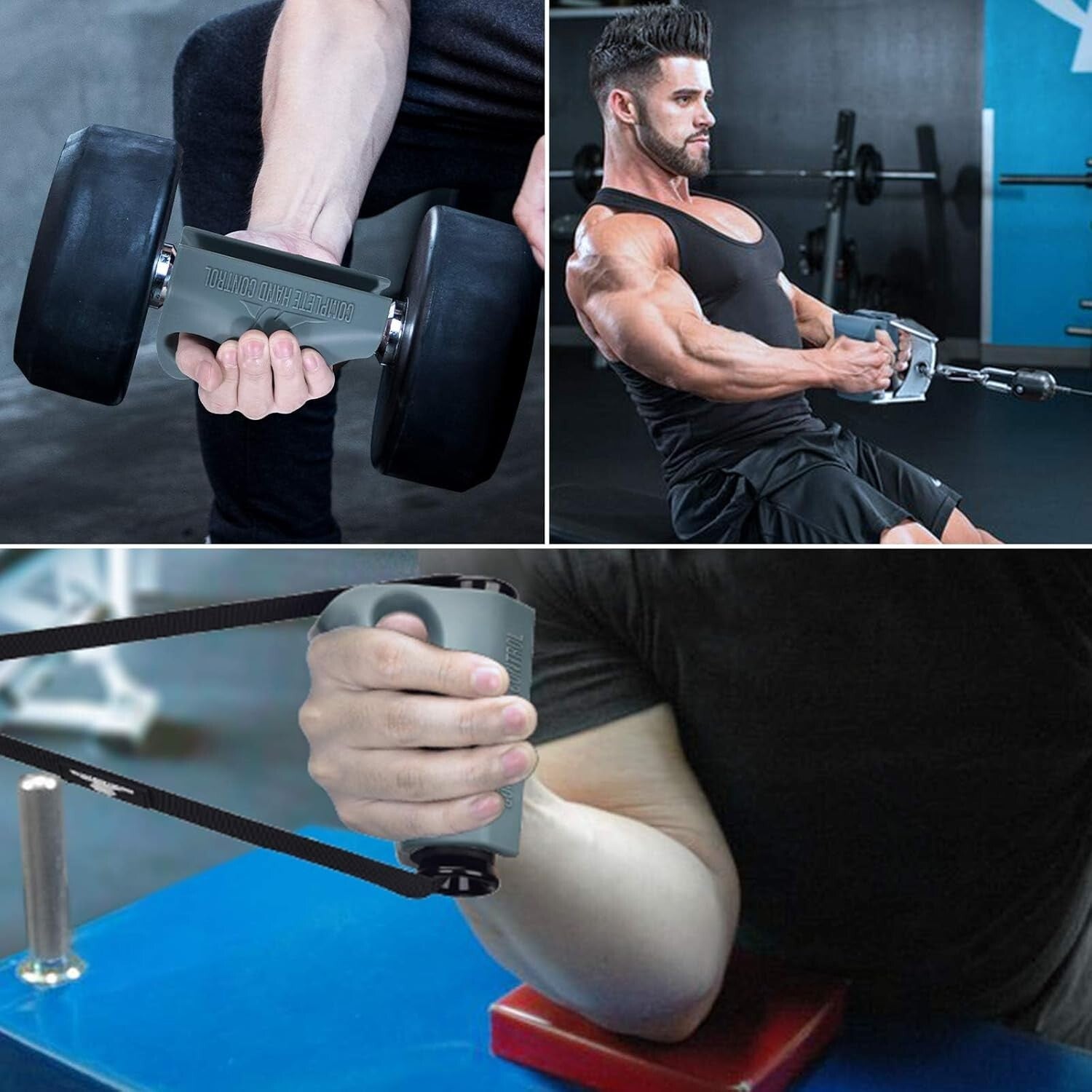 Customizable Silicone Grip Handles for Arm Wrestling & Strength Training