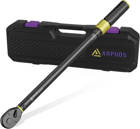 Durable Dual-Direction Torque Wrench, 30-250 Ft-Lb Range, Chrome Vanadium Steel