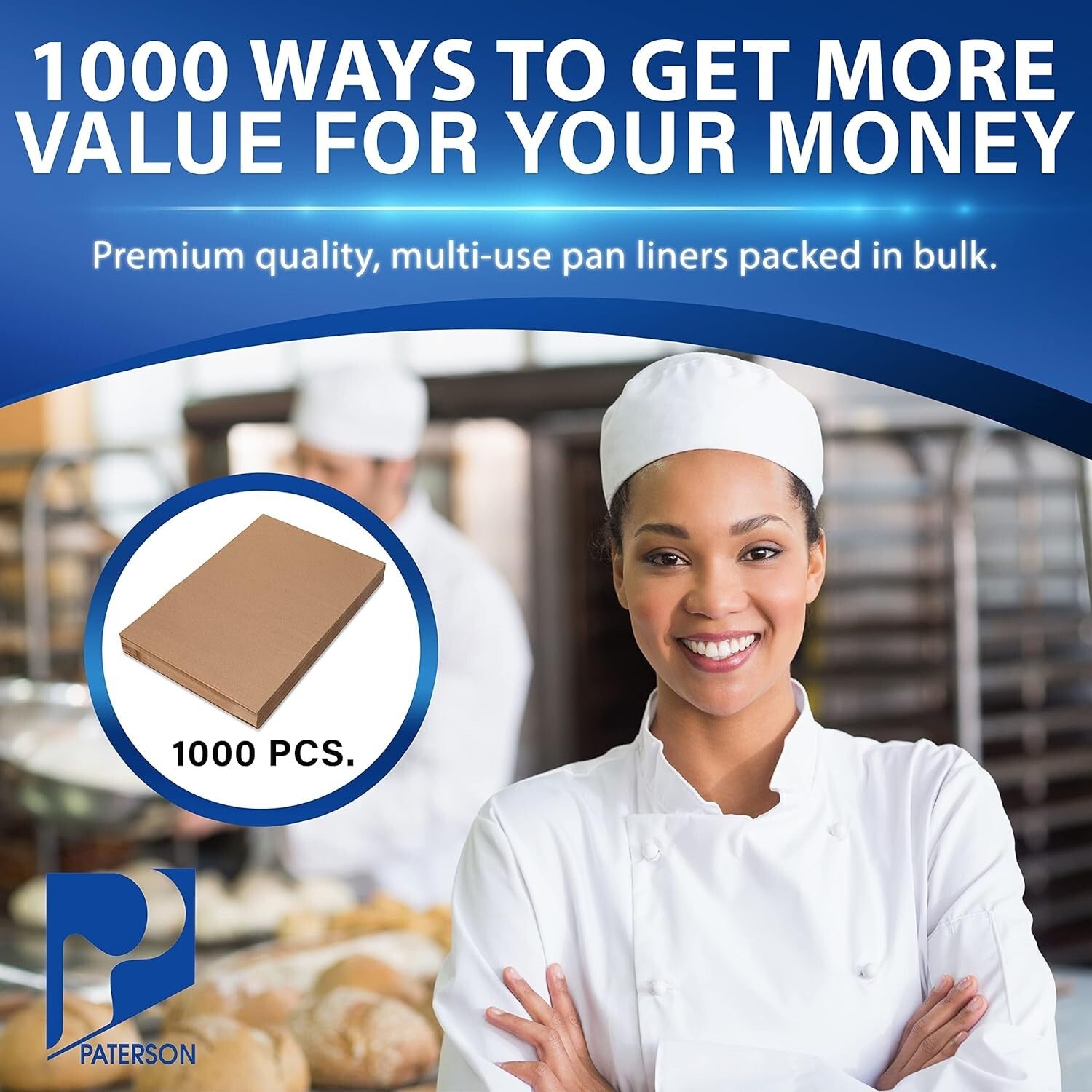 12" x 16" Half Size Commercial Baking Parchment Paper - 1000 Grease-Proof Sheets