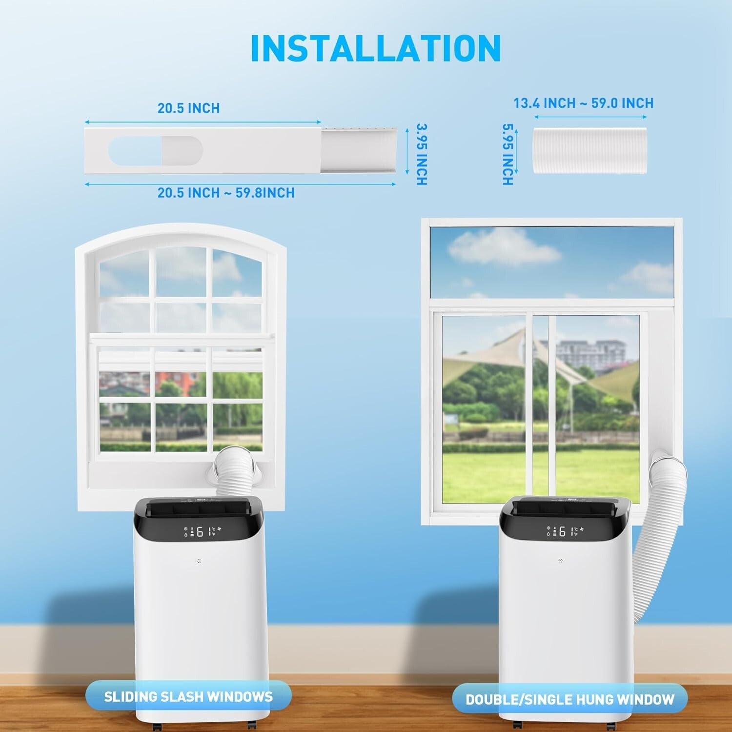 14,000 BTU Energy-Saving Portable Air Conditioner - 700 Sq.Ft Cooling Power