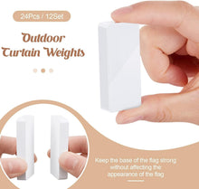 Load image into Gallery viewer, Elegant White Outdoor Curtain Weights - 24pcs, Wind-Resistant and Portable
