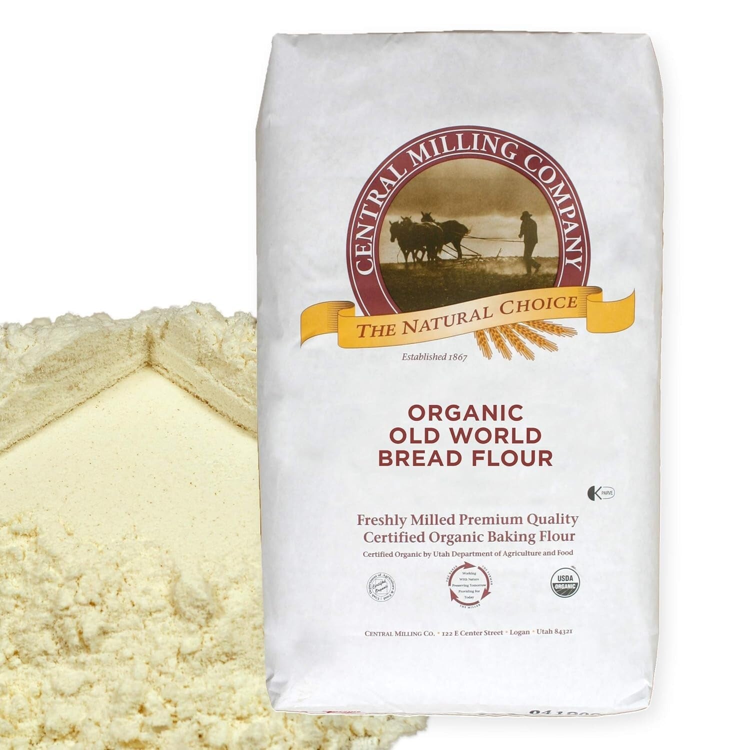 Organic Whole Wheat Flour - 25 lbs for Artisan Baking & Gourmet Cookies